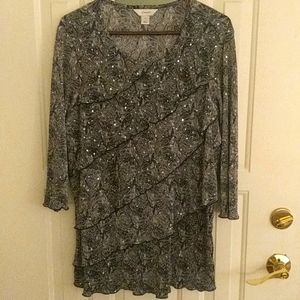 NWOT CJ Banks Layered Blouse 2X